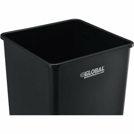 Global Industrial Square Utility Trash Can, Black, Plastic 641440BK